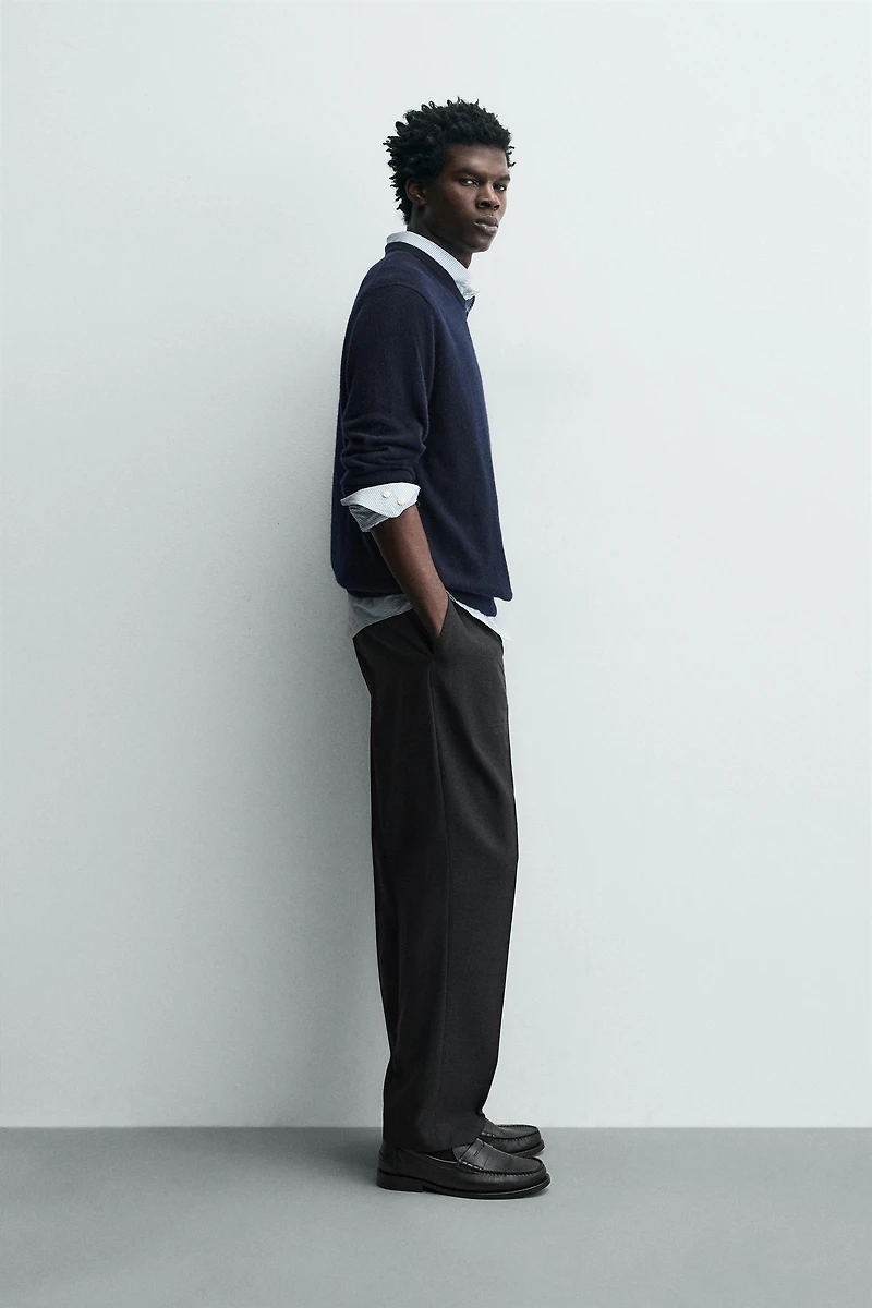 PLEATED REGULAR FIT PANTS