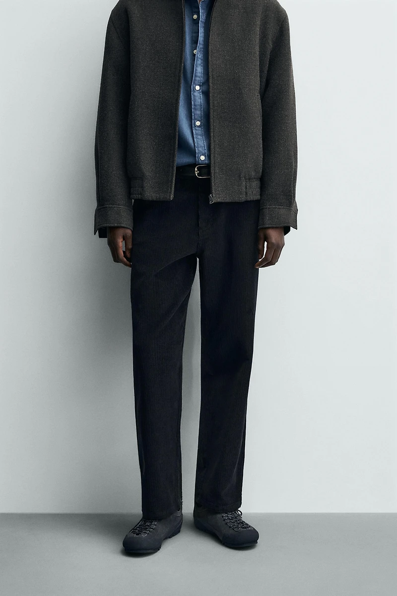 STRAIGHT FIT CORDUROY PANTS