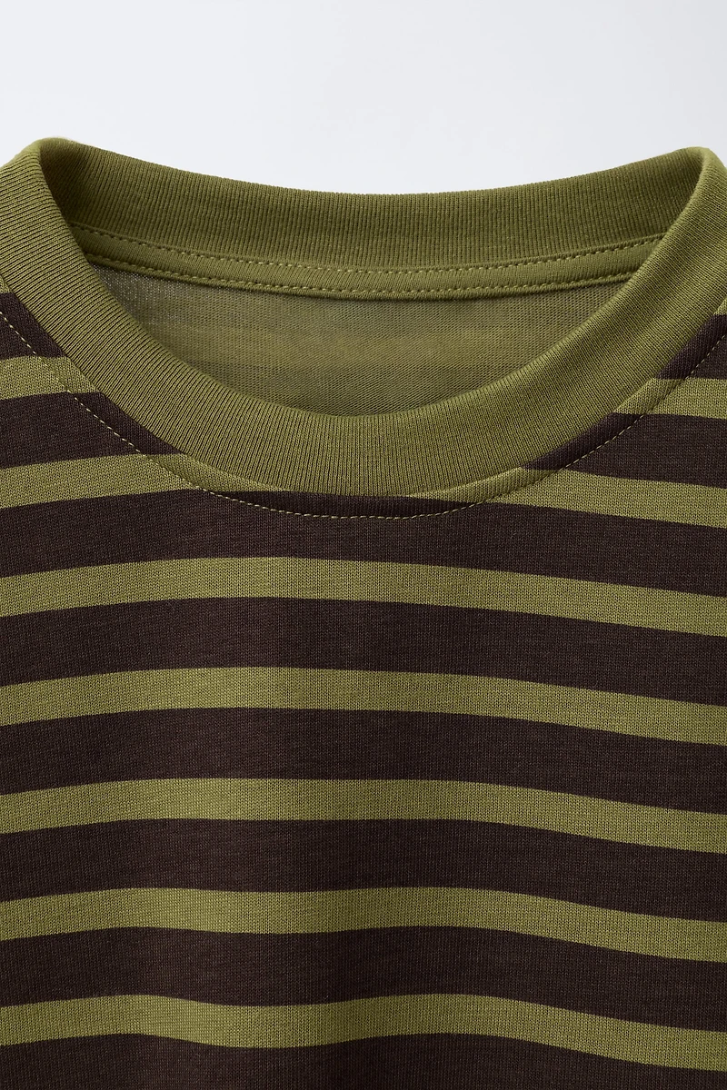 STRIPED PRINT T-SHIRT