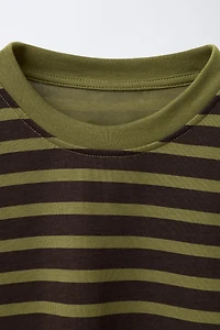 STRIPED PRINT T-SHIRT
