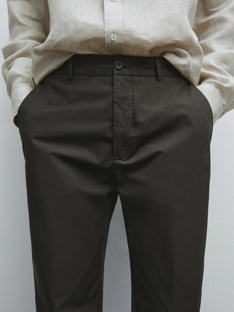 Semi-jogger fit trousers