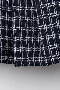 JUPE-SHORT À PLIS PLATS CARREAUX