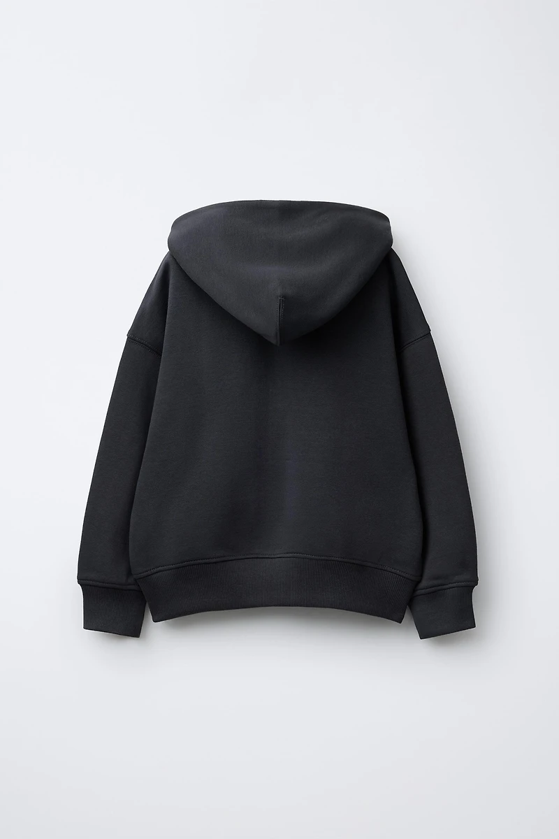 PLUSH ZIP-UP SWEATSHIRT