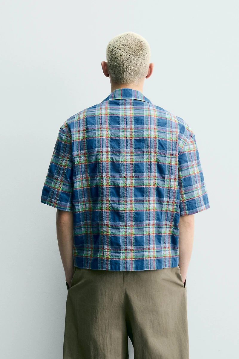 RELAXED FIT PLAID SHIRT