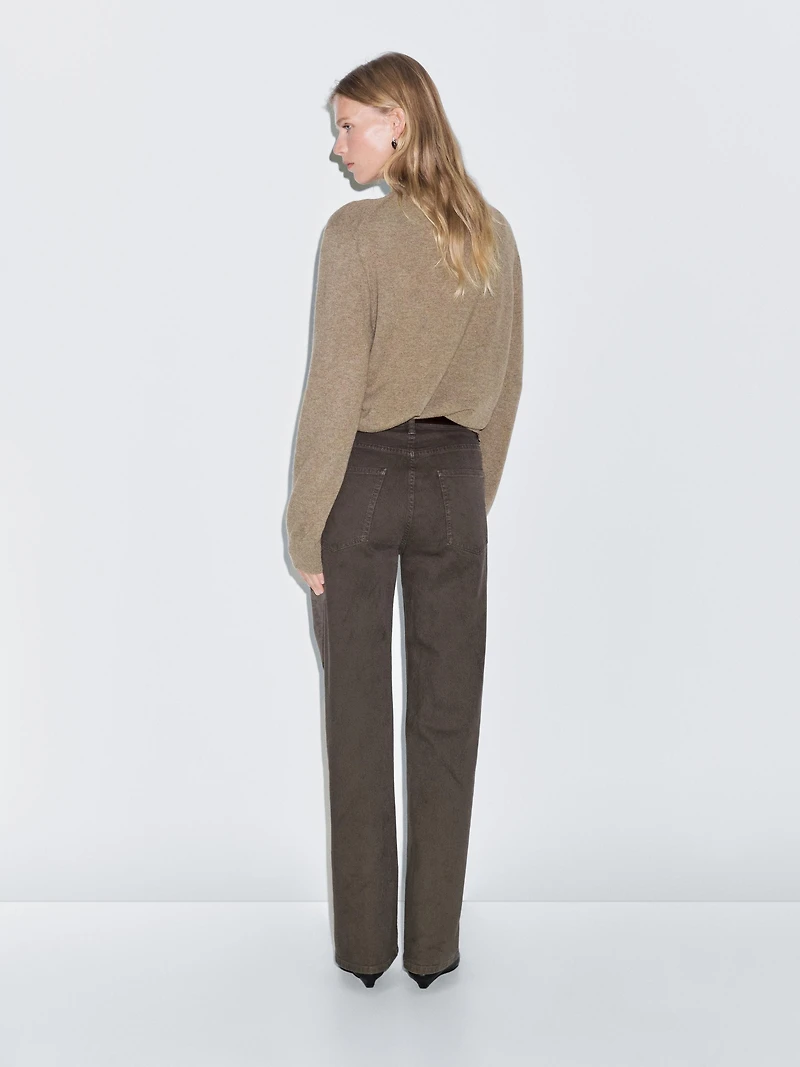 High-waist wide-leg jeans