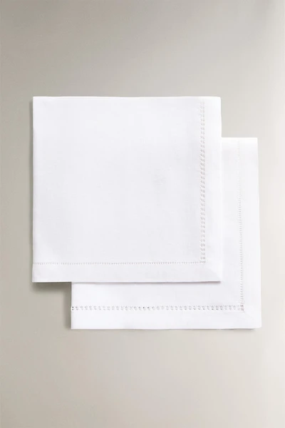 PACK SERVIETTES BRODERIE JOUR ÉCHELLE (LOT DE 2)