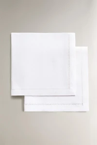 PACK SERVIETTES BRODERIE JOUR ÉCHELLE (LOT DE 2)