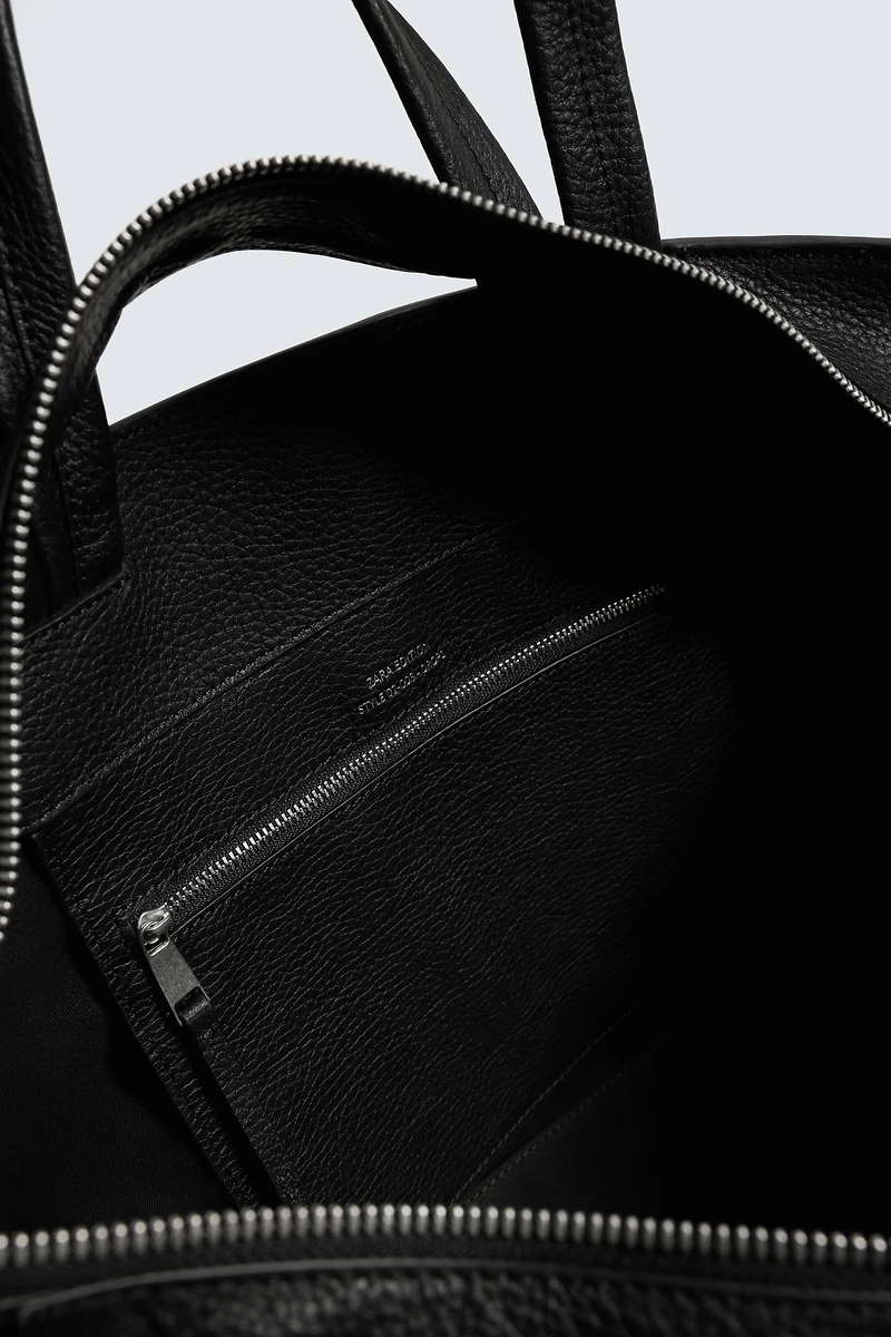 LEATHER SHOPPER BAG