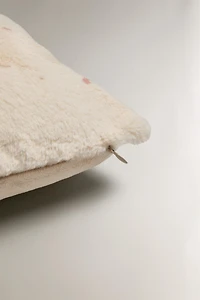 CHILDREN'S THROW PILLOW COVER WITH A SKATING DOG DESIGN