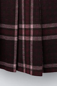 PLAID BOX PLEAT SKORT