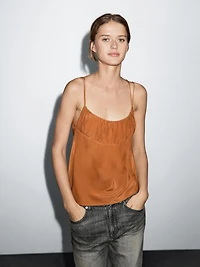 Flowing top with draped detail