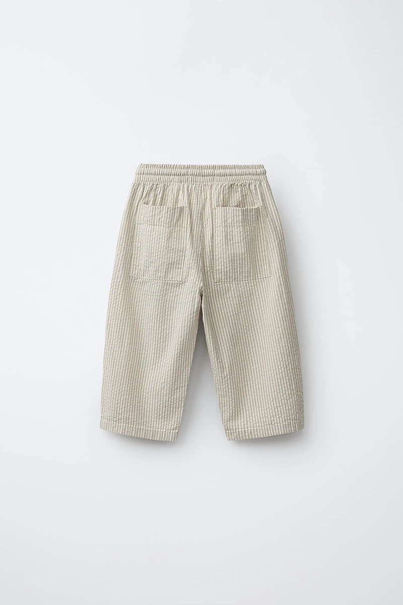 STRIPED SEERSUCKER PANTS
