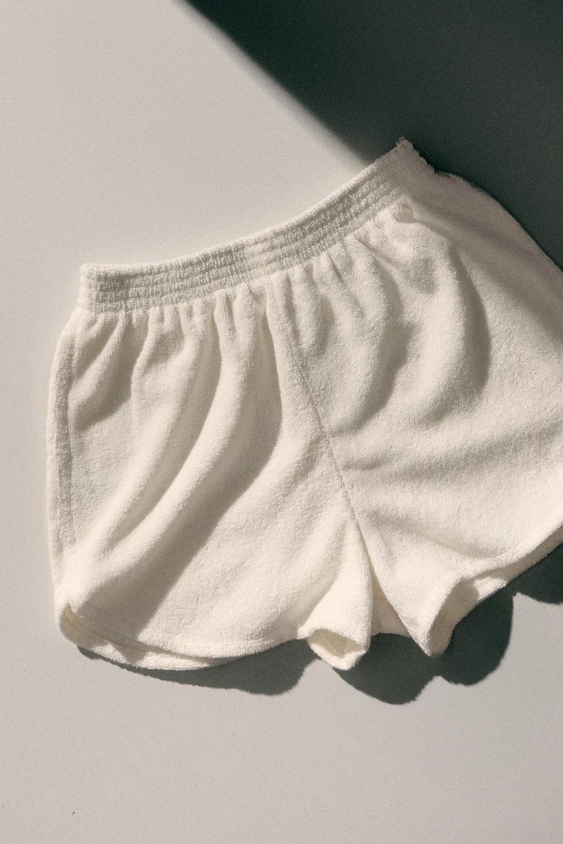 COTTON TERRYCLOTH BEACH SHORTS