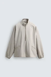 ZIPPERED POUCH POCKET SWEATSHIRT