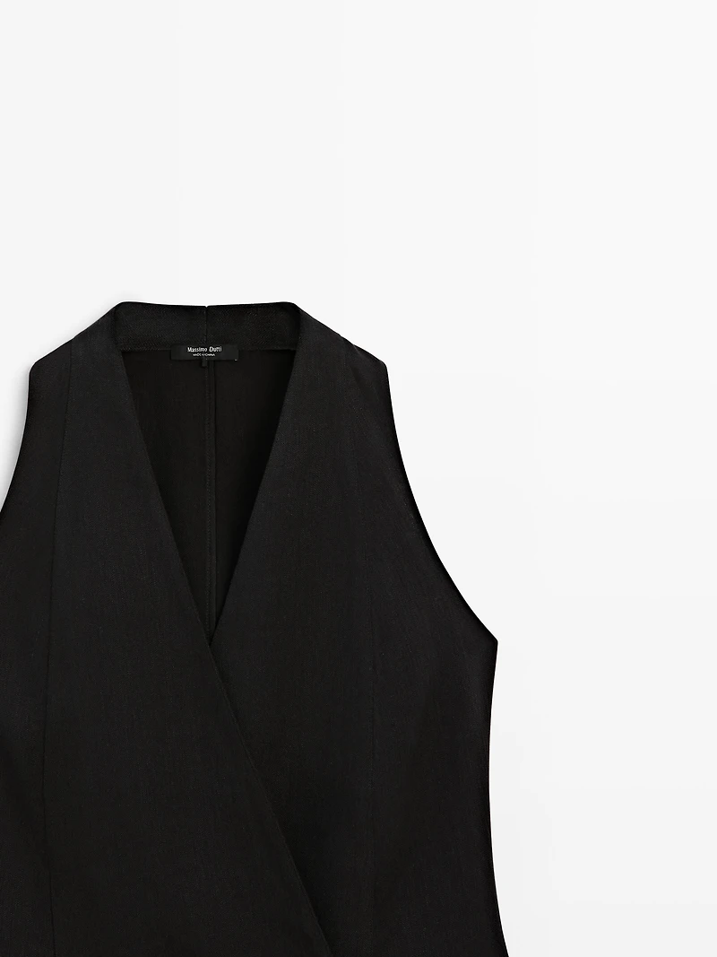 Gilet croisé avec boutons