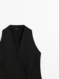 Gilet croisé avec boutons