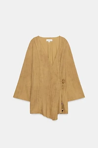 TIE-FRONT WRAP JACKET