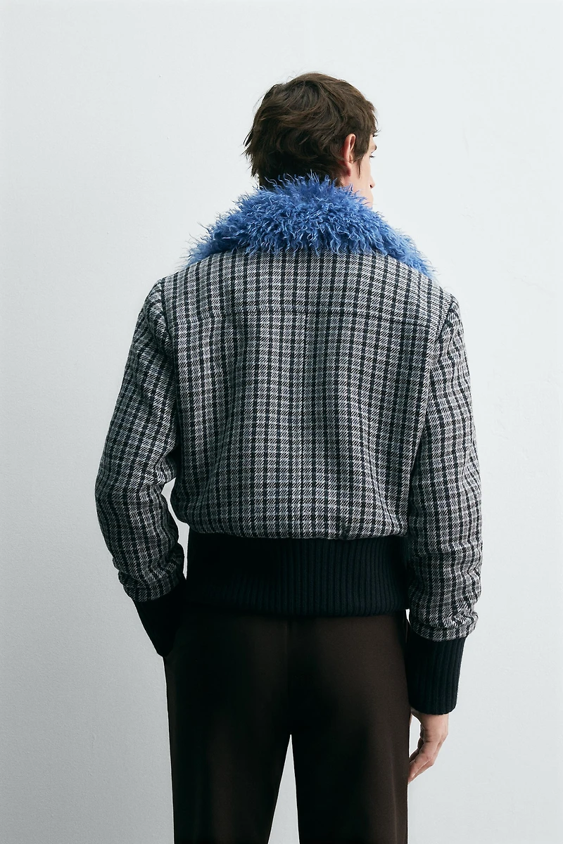 CONTRAST CHECK BOMBER JACKET HARRY LAMBERT FOR ZARA X DISNEY