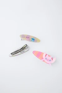 THREE-PACK LILO & STITCH STRIPED HAIR CLIPS