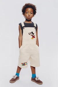 SALOPETTE COURTE EN SERGÉ BRODERIES MICKEY MOUSE © DISNEY