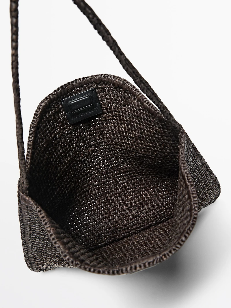 Small raffia shoulder bag