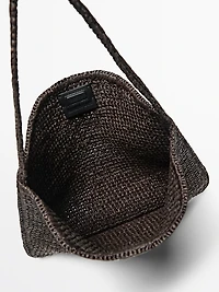 Small raffia shoulder bag