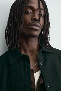 RELAXED FIT TEXTURED OVERSHIRT