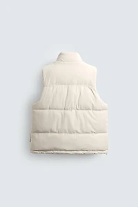GILET SANS MANCHES MATELASSÉ EFFET GOMME