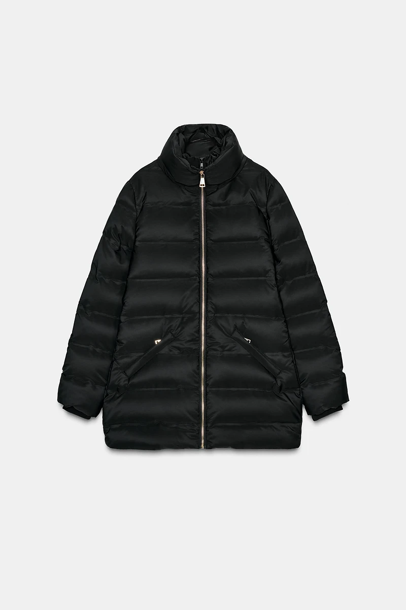 WATER REPELLENT WINDPROOF HOODED DOWN JACKET