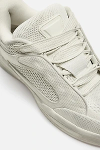 THICK SOLE WORN EFFECT SNEAKERS