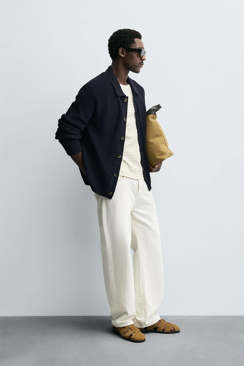 RIBBED CARDIGAN