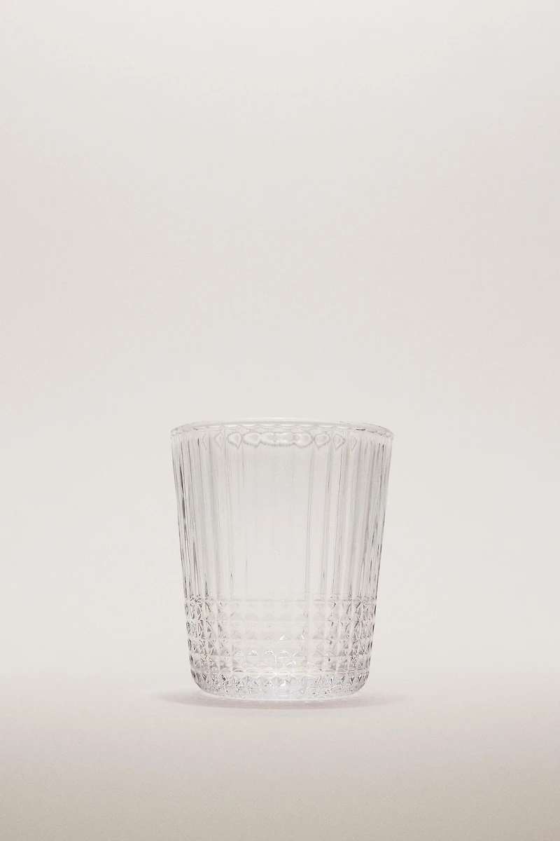GOBELET VERRE RELIEF