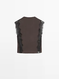 Camisole top with lace detail