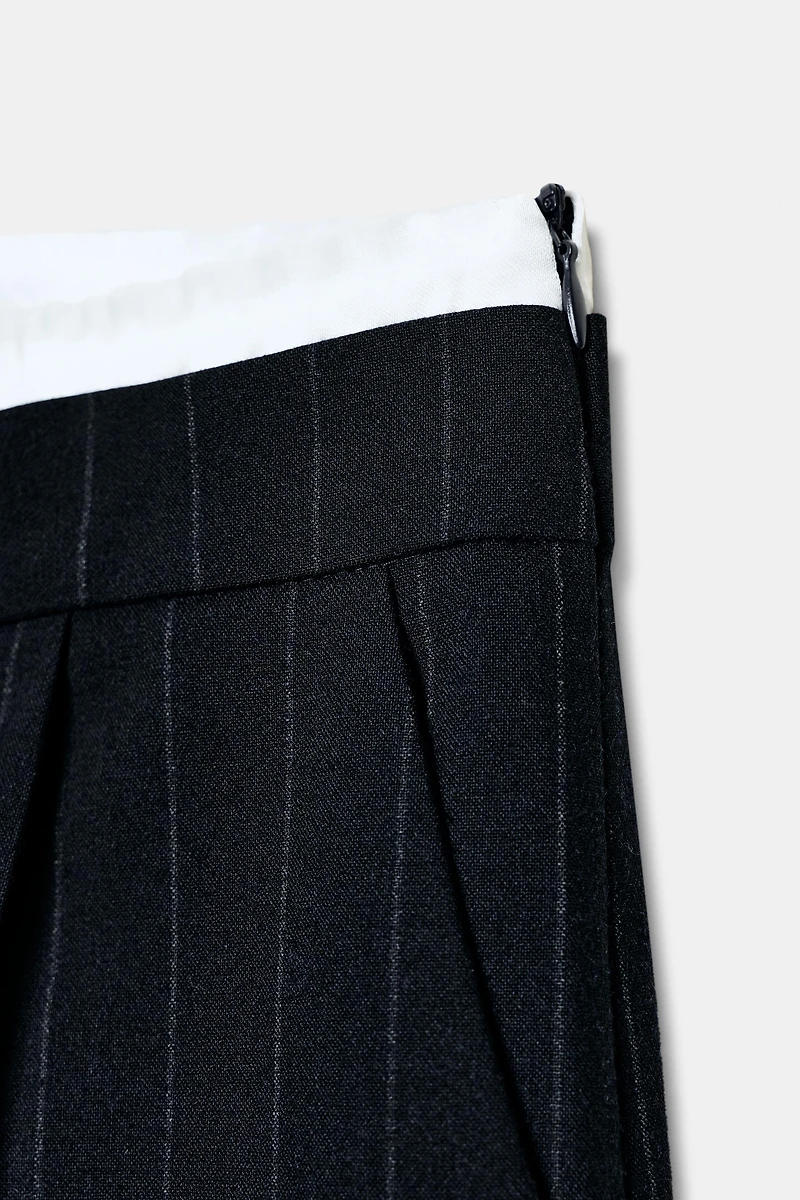 PANTALON LARGE À DOUBLE TAILLE