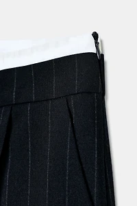 PANTALON LARGE À DOUBLE TAILLE