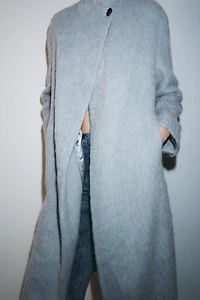 STRAIGHT COAT WITH MANTECO WOOL ZW COLLECTION