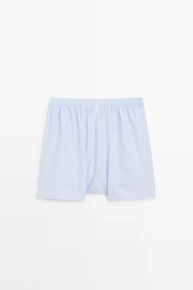 Caleçon micro-rayures 100 % coton