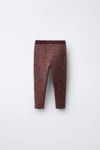 KNIT ANIMAL PRINT LEGGINGS