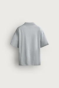 POLO EN MAILLE COUPE DÉCONTRACTÉE 100 % LIN
