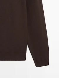Pull polo en maille coton