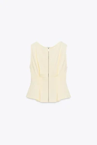 PLEATED ZIP TOP