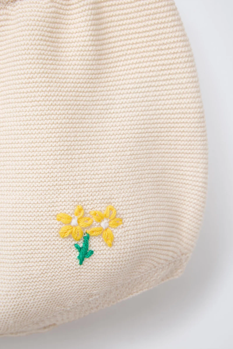 BLOOMER EN MAILLE À FLEURS BRODÉES
