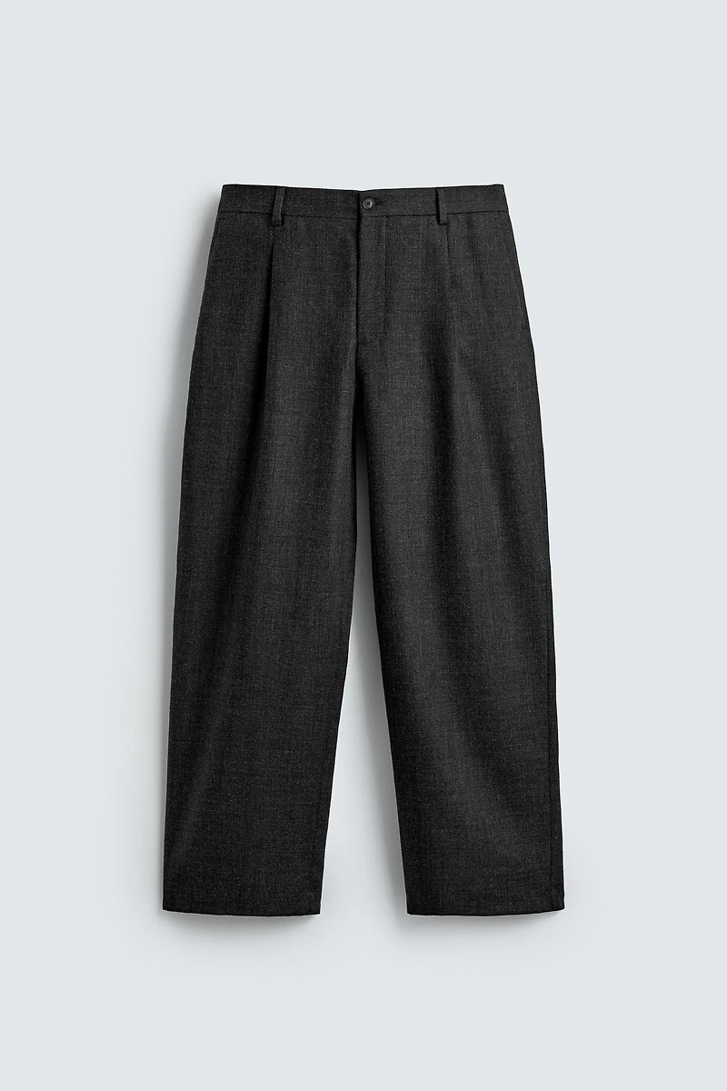 LIMITED EDITION 100% WOOL PLEATED PANTS
