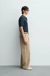 RIB KNIT POLO SHIRT