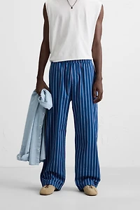 STRIPED RELAXED FIT PANTS