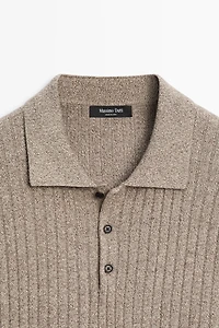 Pull en maille 100 % coton à col polo