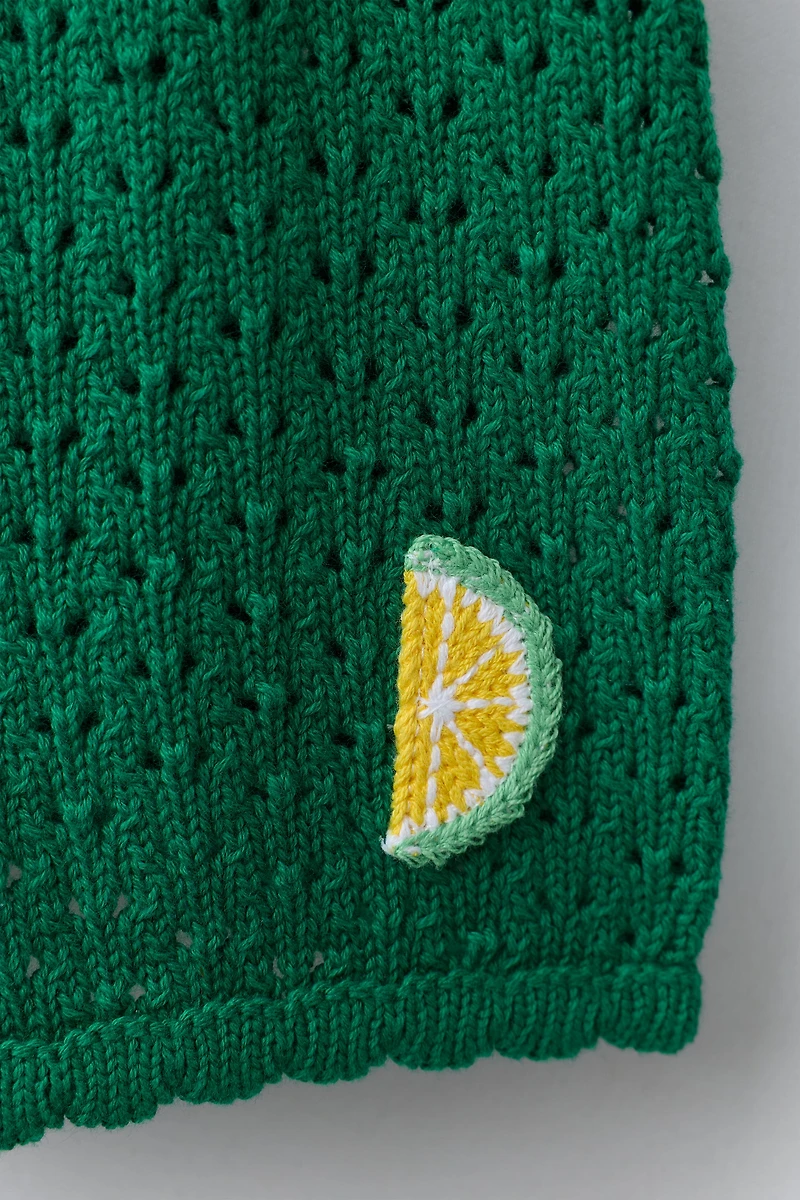 SHORT EN MAILLE CITRON CASA LAWA X ZARA KIDS