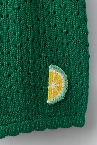 SHORT EN MAILLE CITRON CASA LAWA X ZARA KIDS