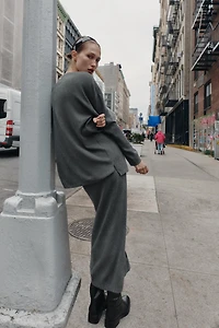 SOFT FEEL PLAIN KNIT JUMPER