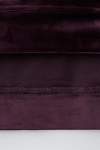 HOODIE AND WIDE LEG VELOUR PANTS SET